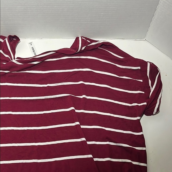 Zenana Outfitters Red Striped Relaxed Short Sleeve Tee - Picture 9 of 10